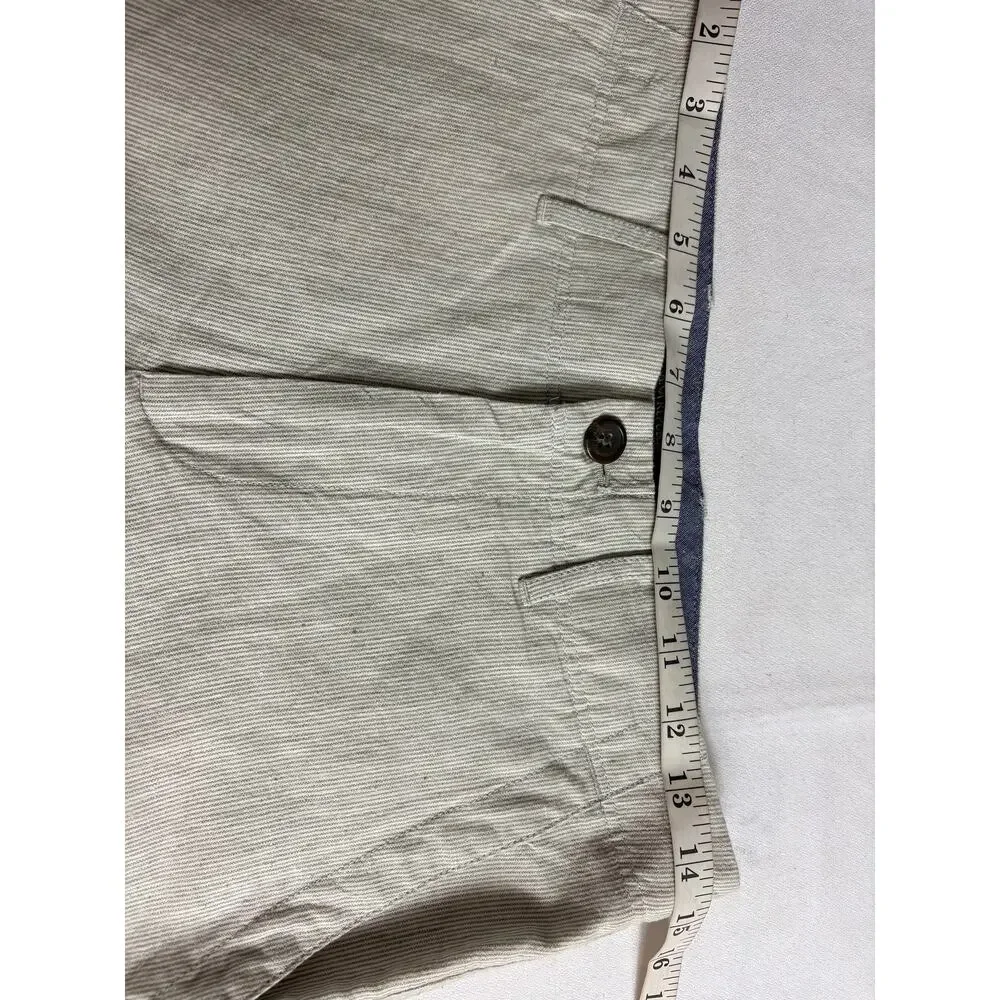 Banana Republic Men's Linen Stripe Neutral Pants Size 29X32 NWT